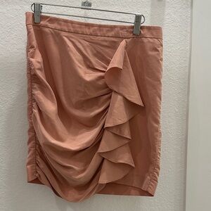Chic Asymmetrical Peach Skirt
